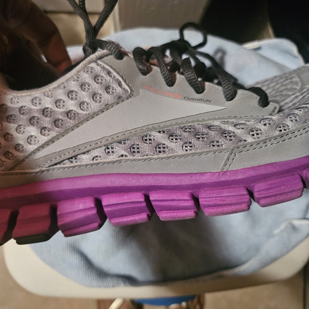 Reebok Gray and Purple Athletic Shoes